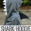 diy shark hoodie tutorial for an easy