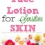 easy diy face lotion for sensitive skin