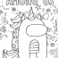 among us unicorn coloring page free