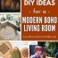 diy ideas for a modern boho living room