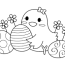 printable baby chick with easter eggs