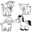 farm animals coloring page worksheets