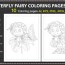 butterfly fairy coloring pages vol 02