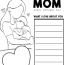 mothers day coloring page free