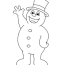 cute frosty the snowman coloring pages