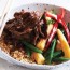 pepper steak stir fry with brown rice