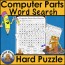 computer parts word search hard