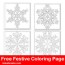 free four snowflake coloring pages
