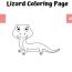 lizard coloring page for kids graphic