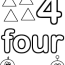 number 4 coloring page png images
