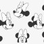 minnie mouse black white logo vector