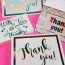 diy foil card easy and cute thank you