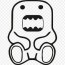 domo decal sticker image coloring book
