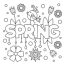 spring coloring page free printable